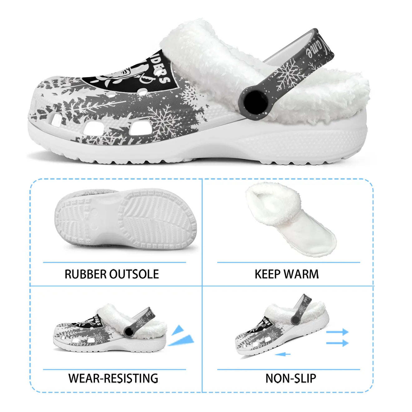 LVR Fleece-Lined Clogs - Comfortable in Winter