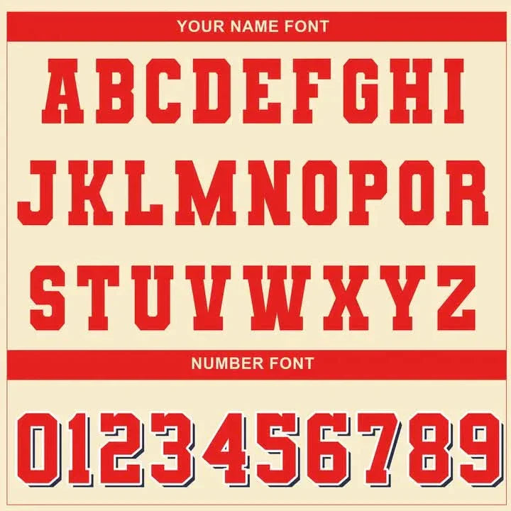 CUSTOM CREAM RED CALIFORNIA BASEBALL JERSEY - EMBROIDERED