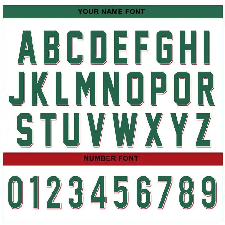 CUSTOM WHITE ALTERNATE RED GREEN MEXICO BASEBALL JERSEY - EMBROIDERED