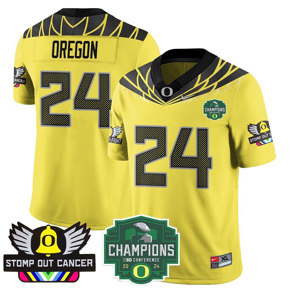 Oregon Alternate 2024 Big Ten Champions Jersey V1 - All Stitched