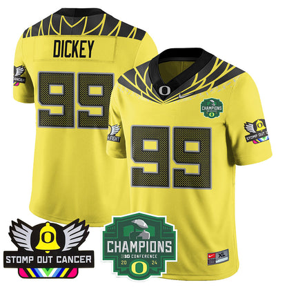 Oregon Alternate 2024 Big Ten Champions Jersey V1 - All Stitched