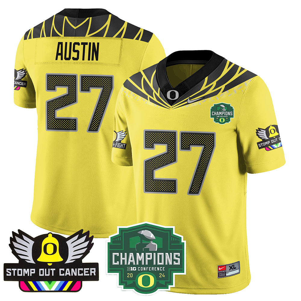 Oregon Alternate 2024 Big Ten Champions Jersey V1 - All Stitched