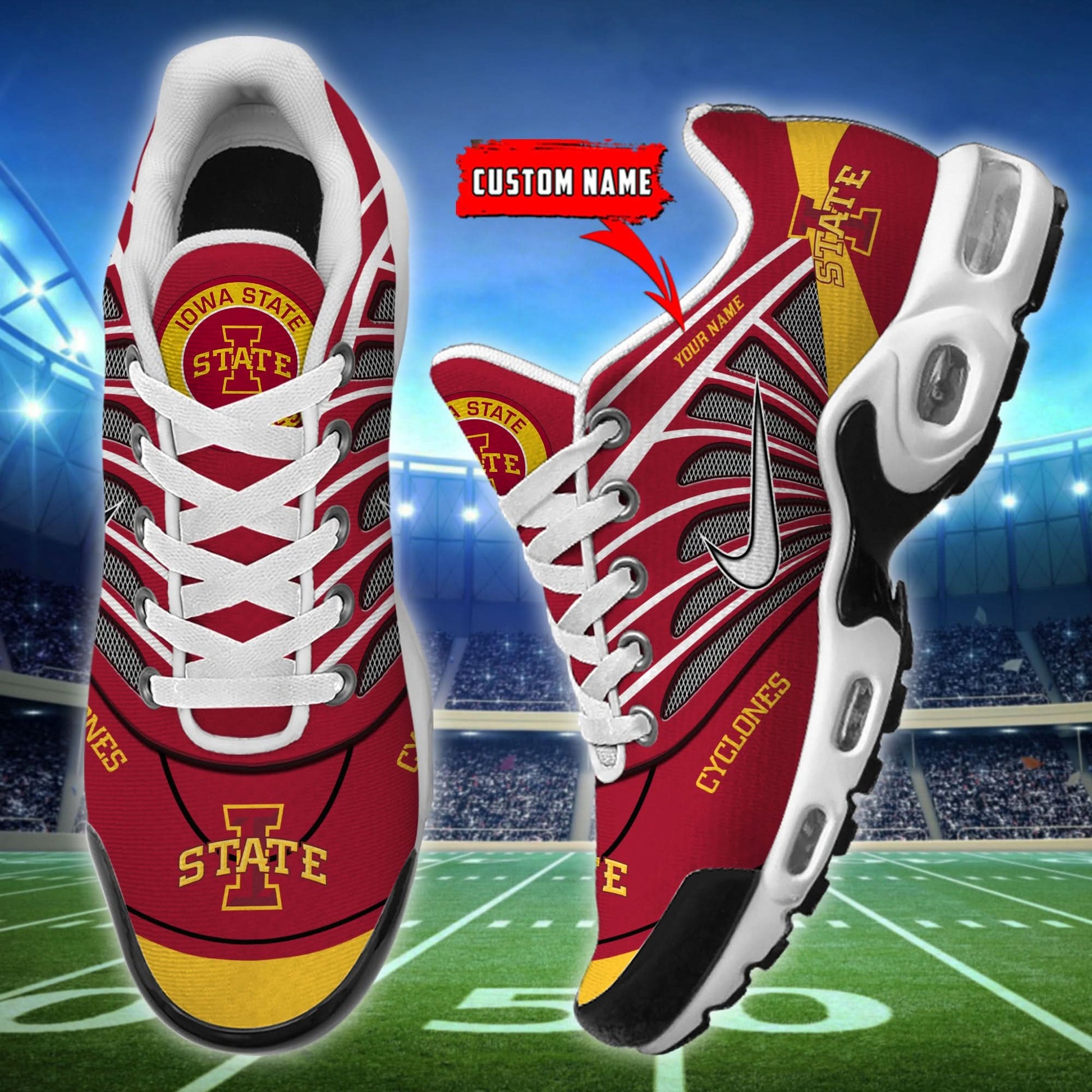 Iowa State Cyclones NCAA Air Max Plus Shoes - Limited