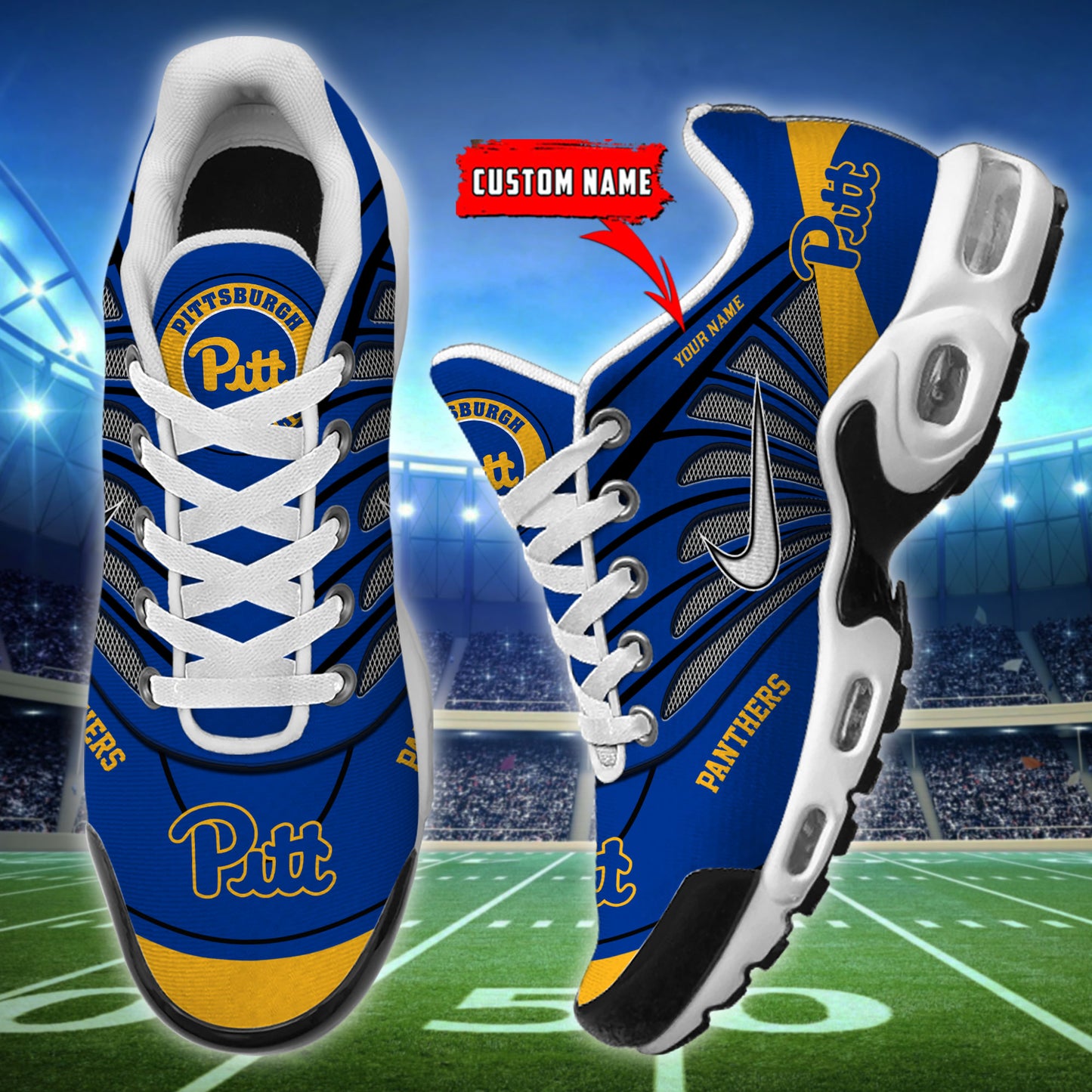 Pittsburgh Panthers NCAA Air Max Plus Shoes - Limited