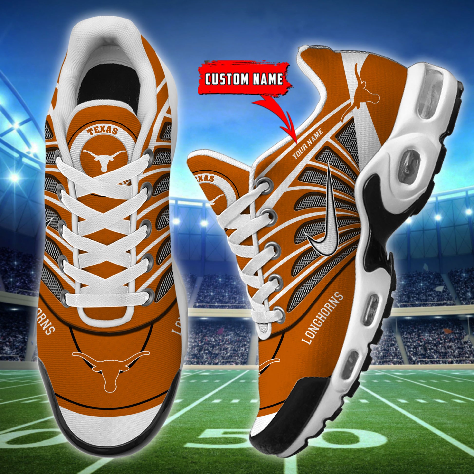 Texas Longhorns NCAA Air Max Plus Shoes - Limited