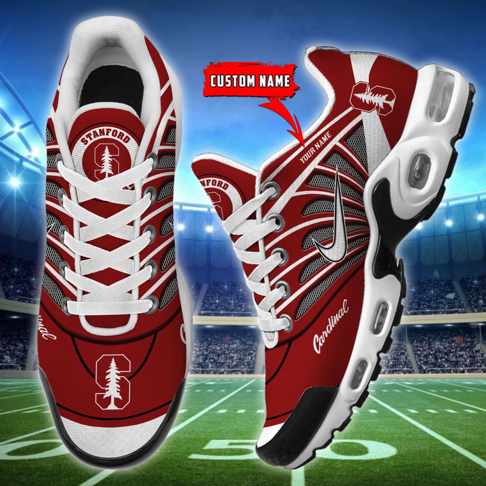 Stanford Cardinal NCAA Air Max Plus Shoes - Limited