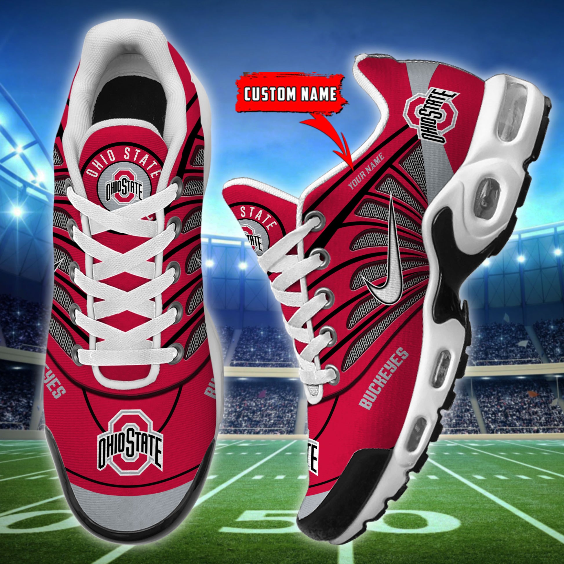 Ohio State Buckeyes NCAA Air Max Plus Shoes - Limited