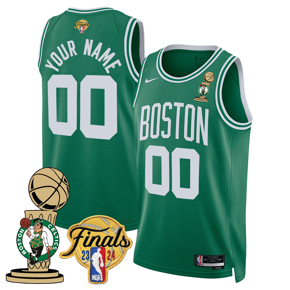 Celtics 2023-24 World Champions Custom Jersey - All Stitched