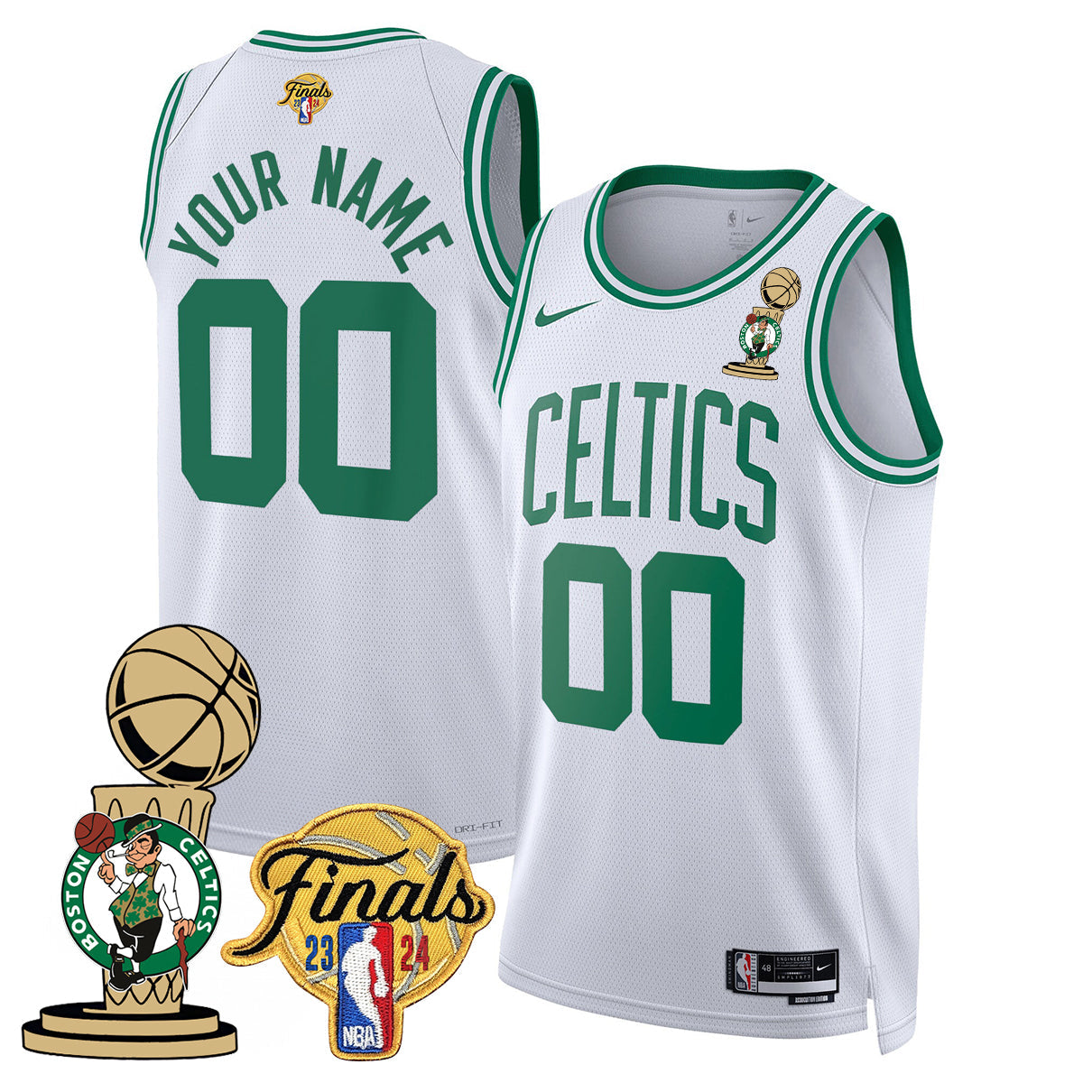 Celtics 2023-24 World Champions Custom Jersey - All Stitched