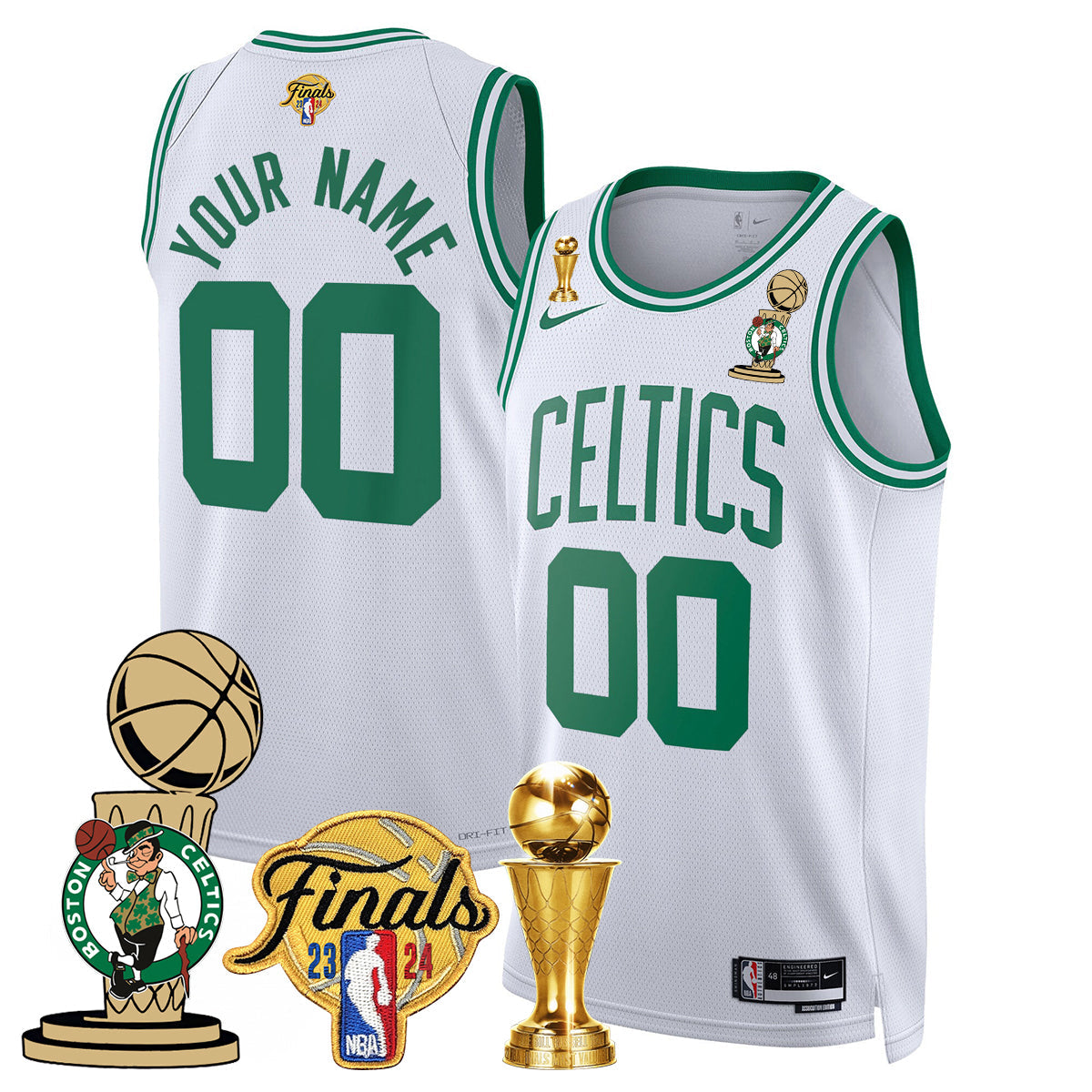 Celtics 2023-24 World Champions Custom Jersey - All Stitched