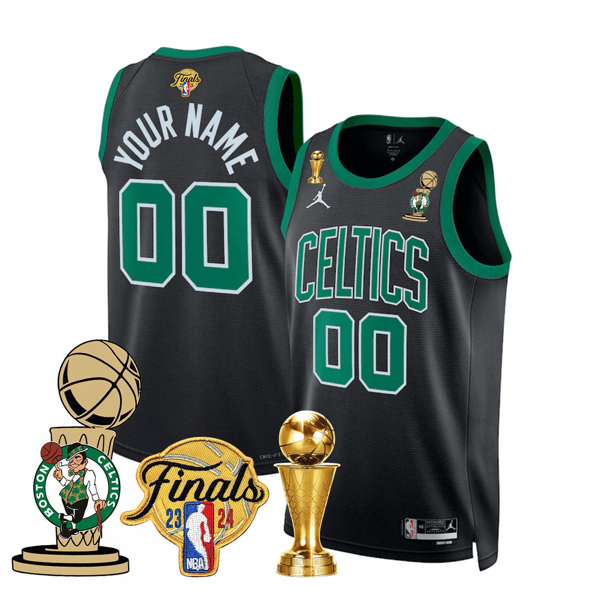 Celtics 2023-24 World Champions Custom Jersey - All Stitched