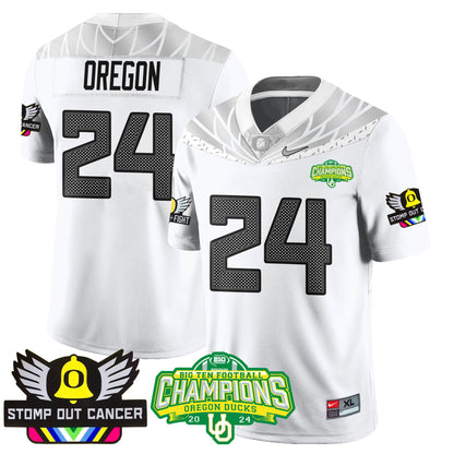 Oregon Alternate 2024 Big Ten Champions Jersey V3 - All Stitched