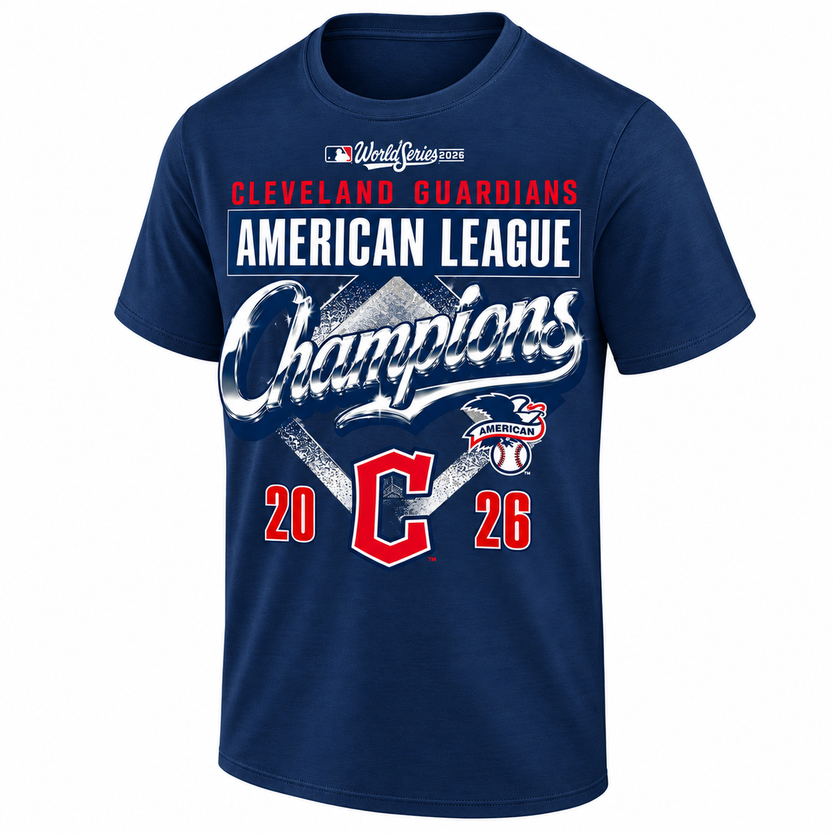 CLE 2026 AL Champions One Side T-Shirt - Printed