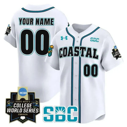 Coastal Carolina Chanticleers 2025 World Series Vapor Premier Limited Custom Jersey - All Stitched