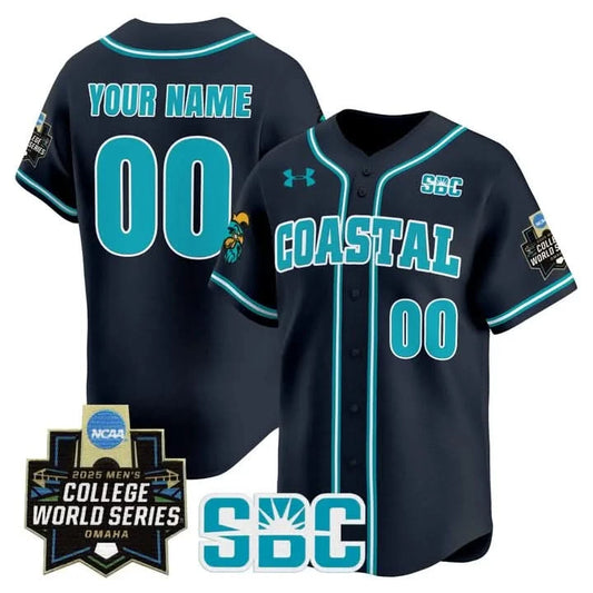 Coastal Carolina Chanticleers 2025 World Series Vapor Premier Limited Custom Jersey - All Stitched