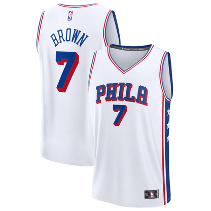 Jaylen Brown Philadelphia 76ers Vapor Jersey - Stitched