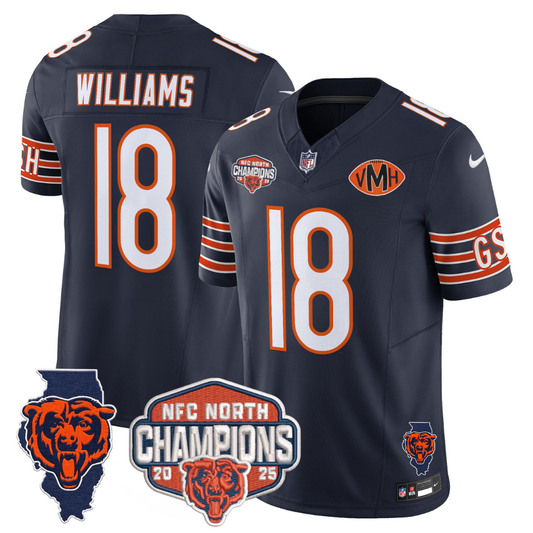 CHI 2025 NFC North Champions Patch Jersey V2 - All Stitched