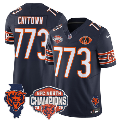 CHI 2025 NFC North Champions Patch Jersey V2