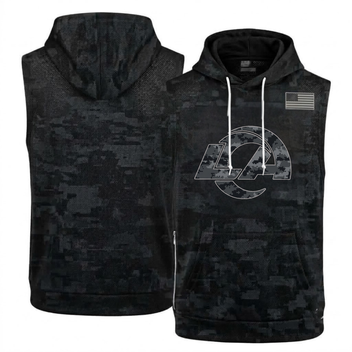 LAR Salute to Service Sleeveless Hoodie Tank Top - Printed