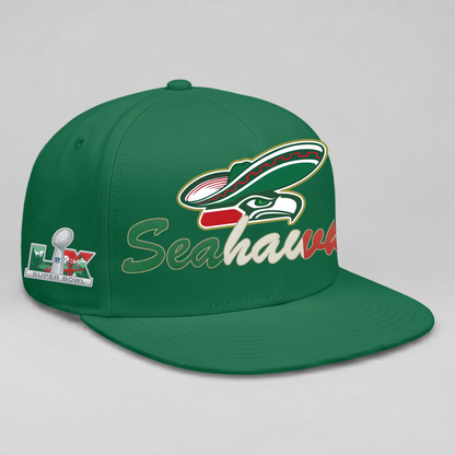 Seattle Seahawks Mexico Edition Personalized Snapback Cap - Printed