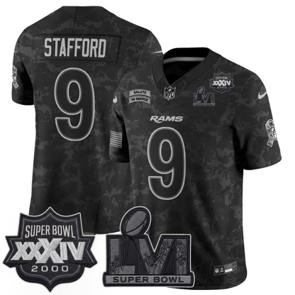 LAR 2026 Salute To Service 2S.Bowl Champs Patch Vapor Jersey - Stitched
