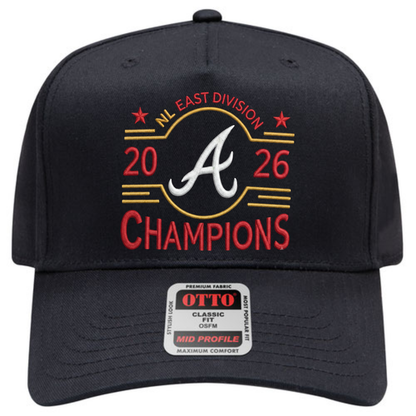 ATL 2026 NL East Division Champions Baseball Cap - Embroidered