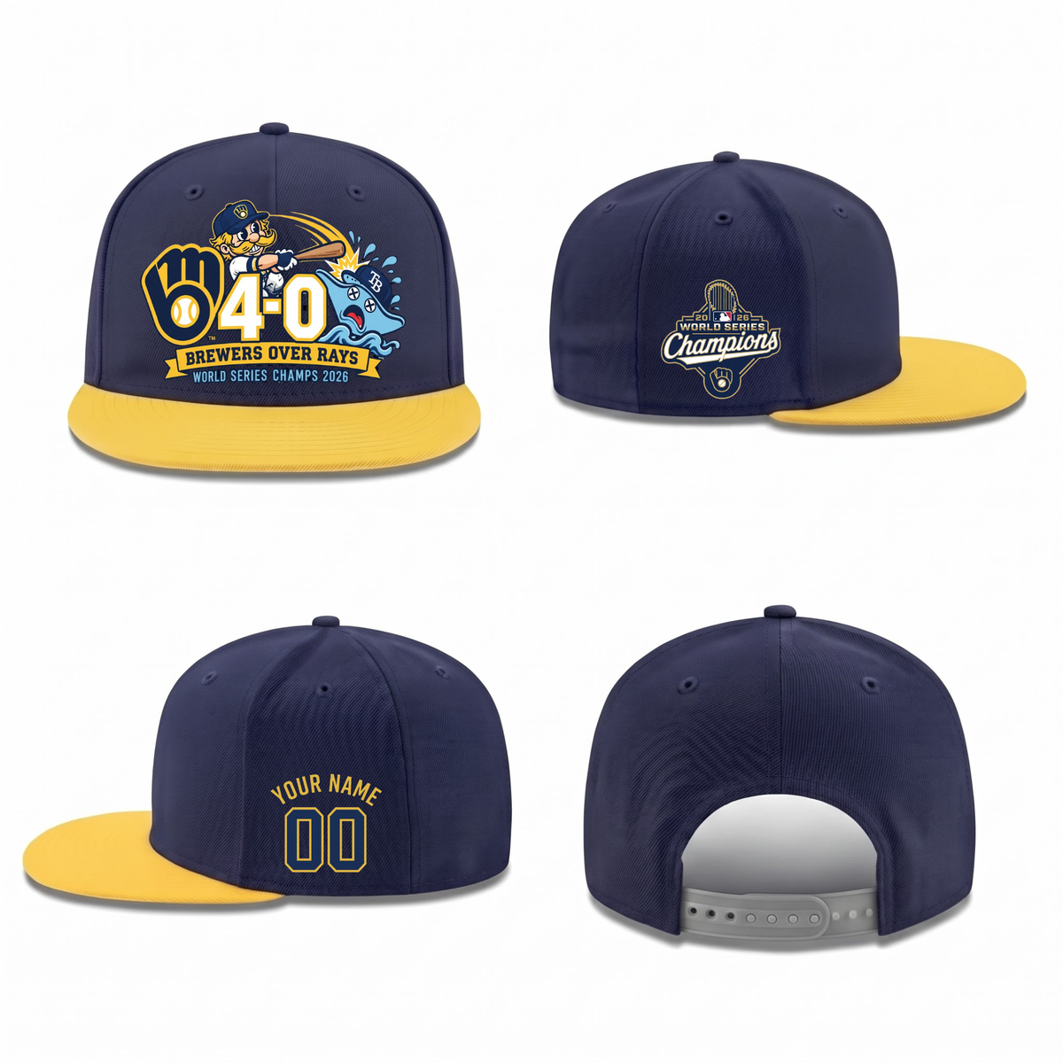 MIL 2026 World Series Champions Personalized Snapback Cap - Printed V2
