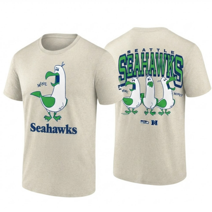 SEA Seagulls Two Sides Printed T-Shirt