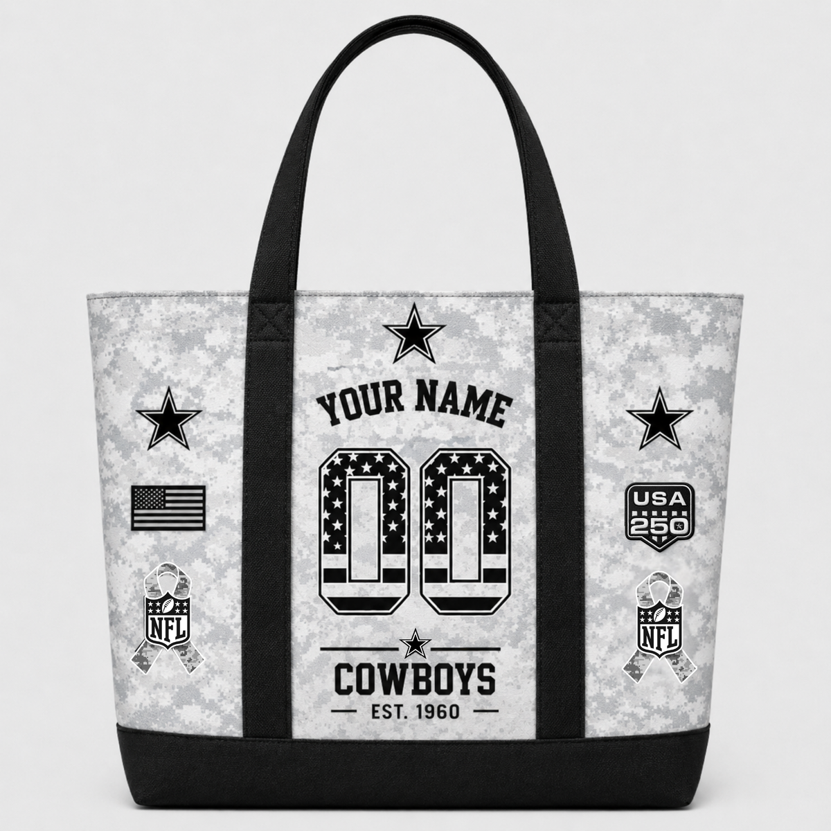 DAL 2026 Salute To Service Edition Custom Printed Canvas Tote Bag