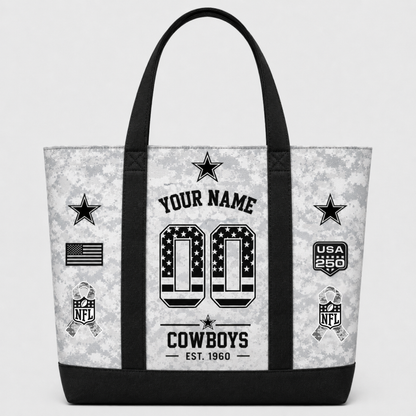 DAL 2026 Salute To Service Edition Custom Printed Canvas Tote Bag