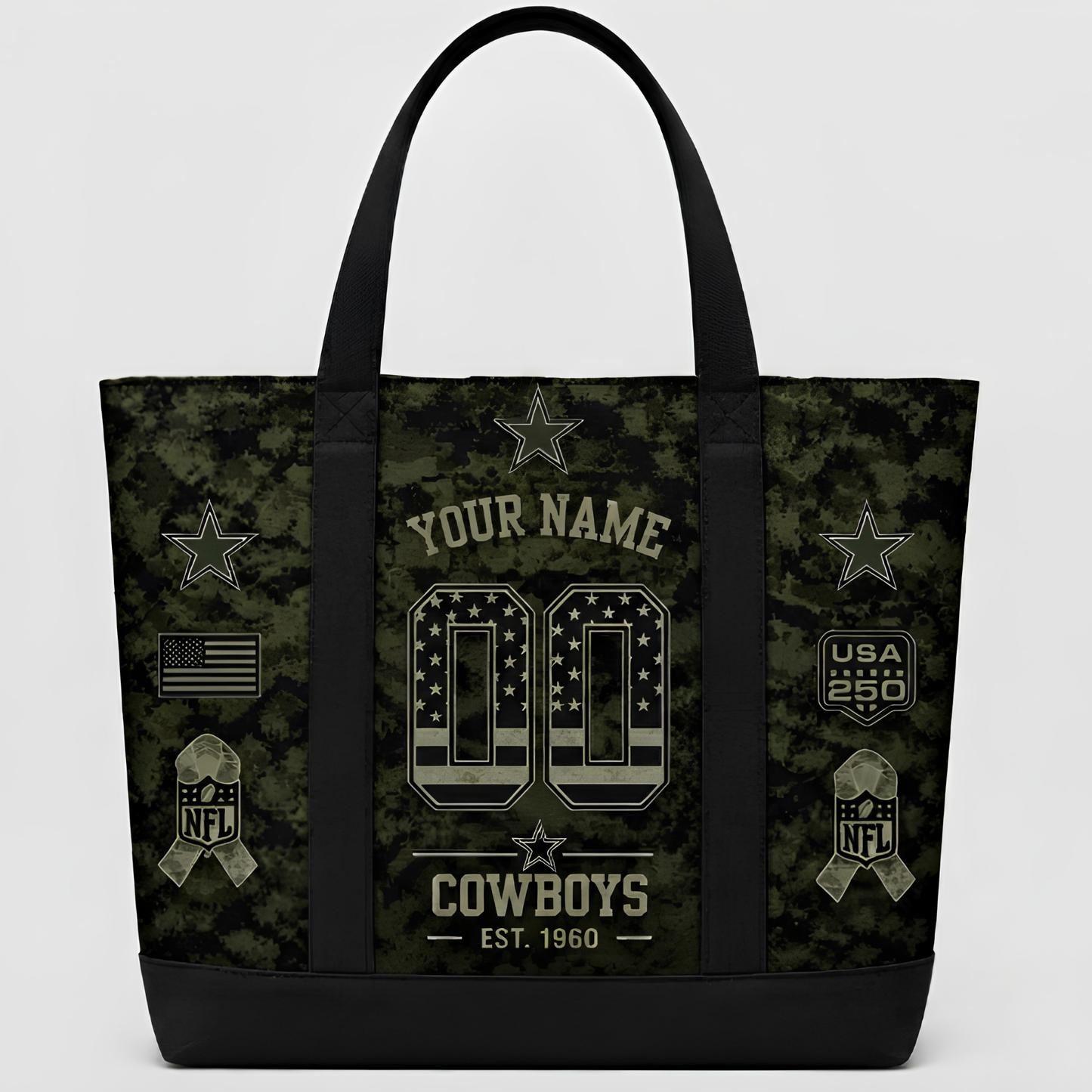 DAL 2026 Salute To Service Edition Custom Printed Canvas Tote Bag