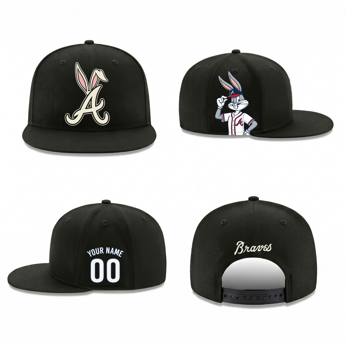ATL x Bunny Personalized Snapback Cap - Printed