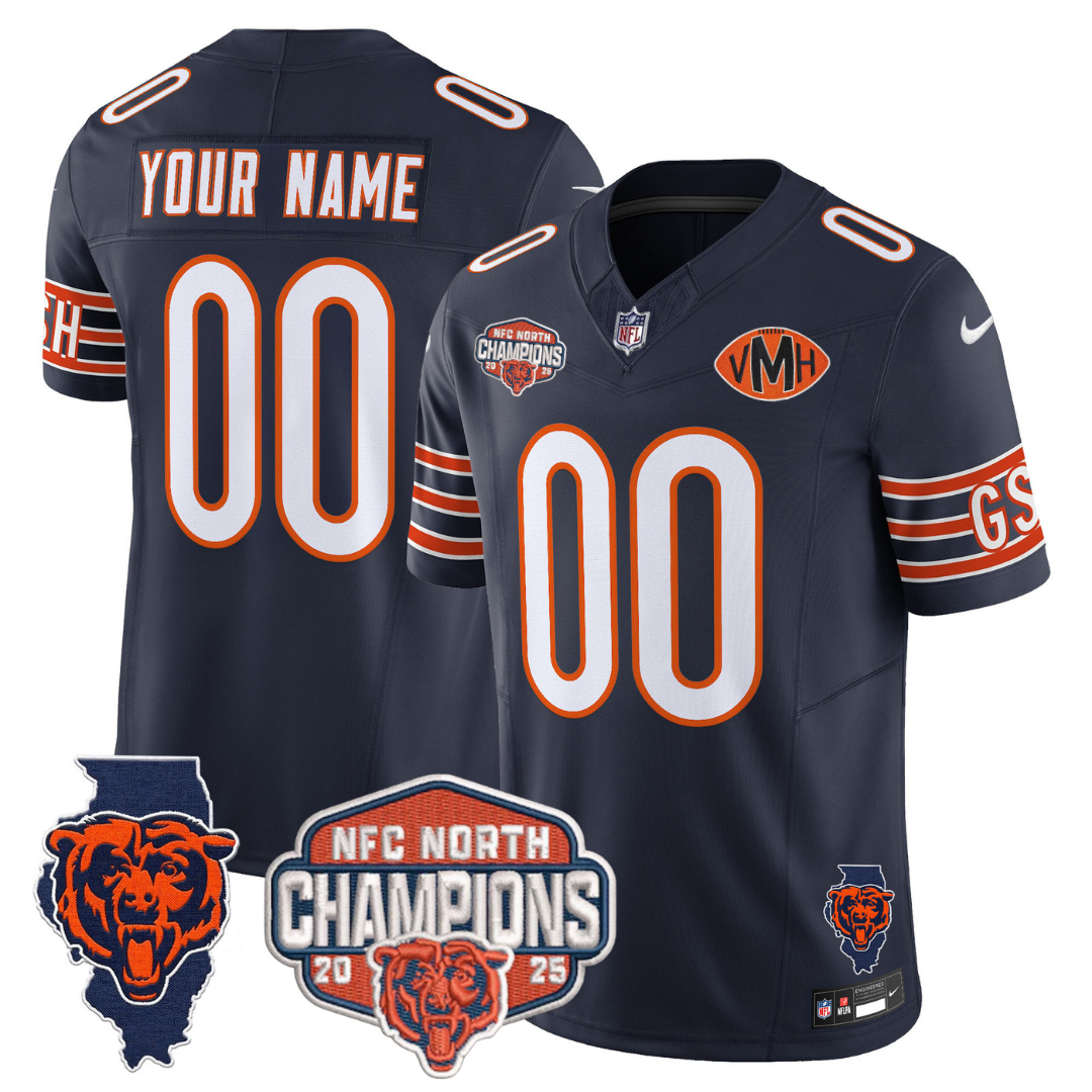 Custom CHI 2025 NFC North Champions Patch Jersey V2