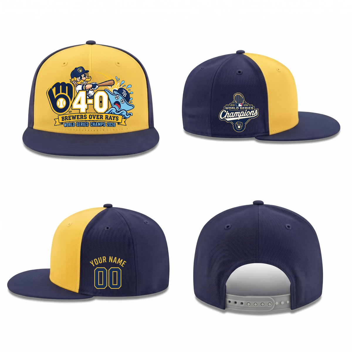 MIL 2026 World Series Champions Personalized Snapback Cap - Printed V2