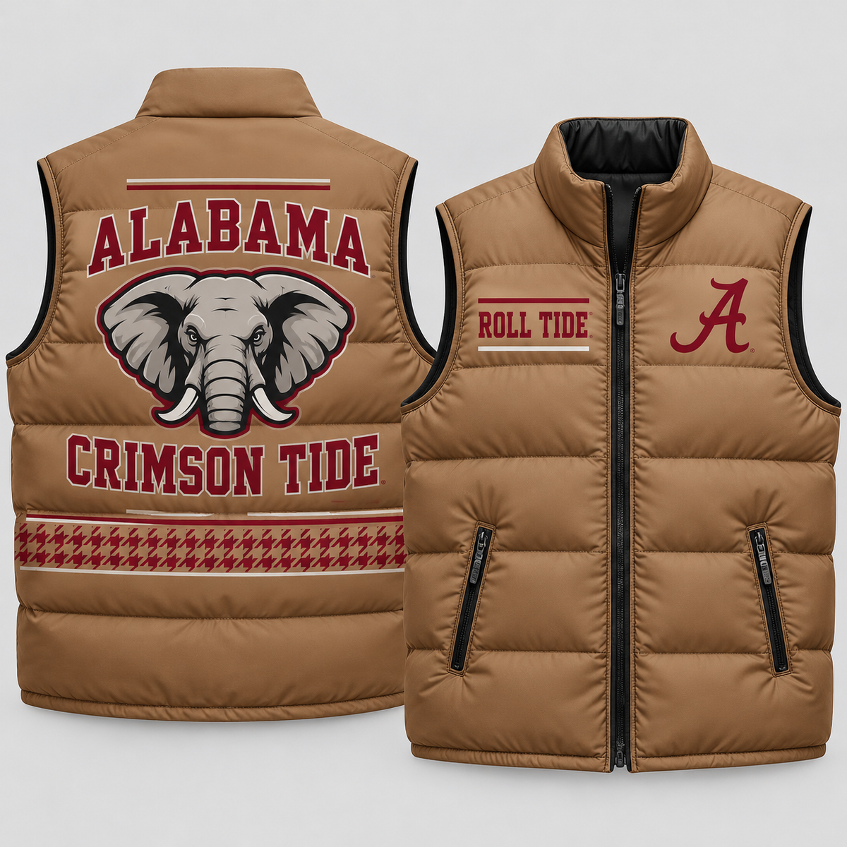 Alabama Crimson Tide 2026 Military Appreciation Puffer Vest - Printed