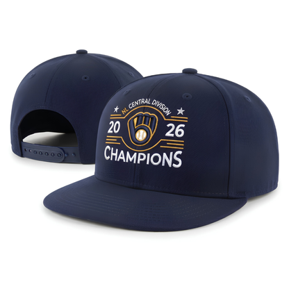 MIL 2026 NL Central Division Champions Snapback Cap - Embroidered
