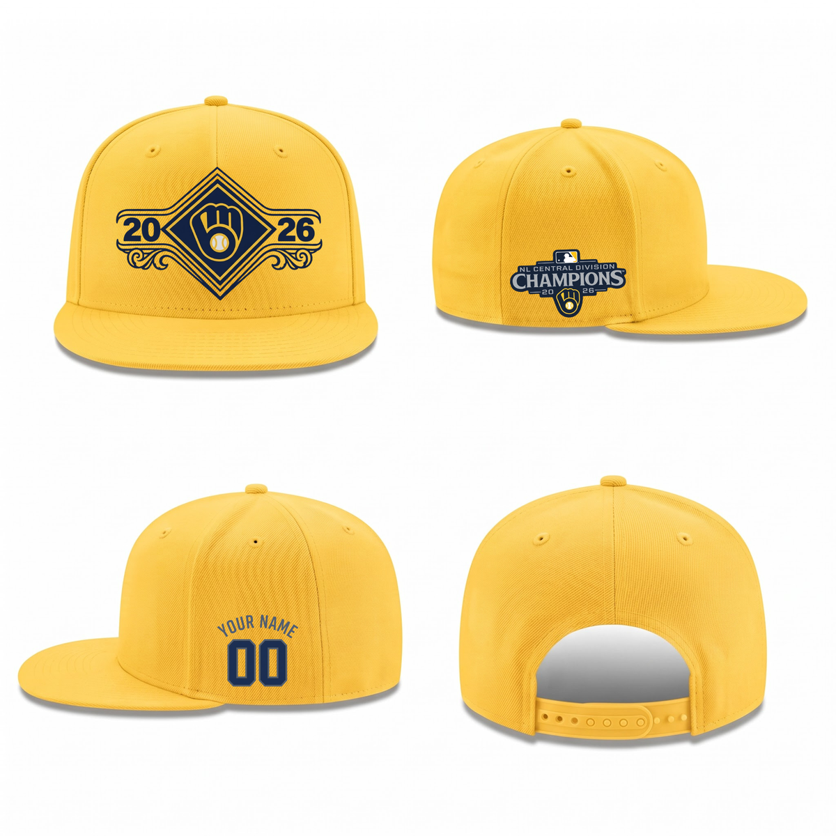 MIL NL Division Champs Personalized Snapback Cap - Printed