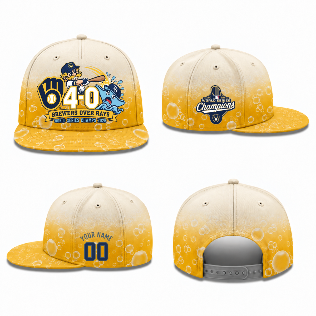 MIL 2026 World Series Champions Personalized Snapback Cap - Printed V2