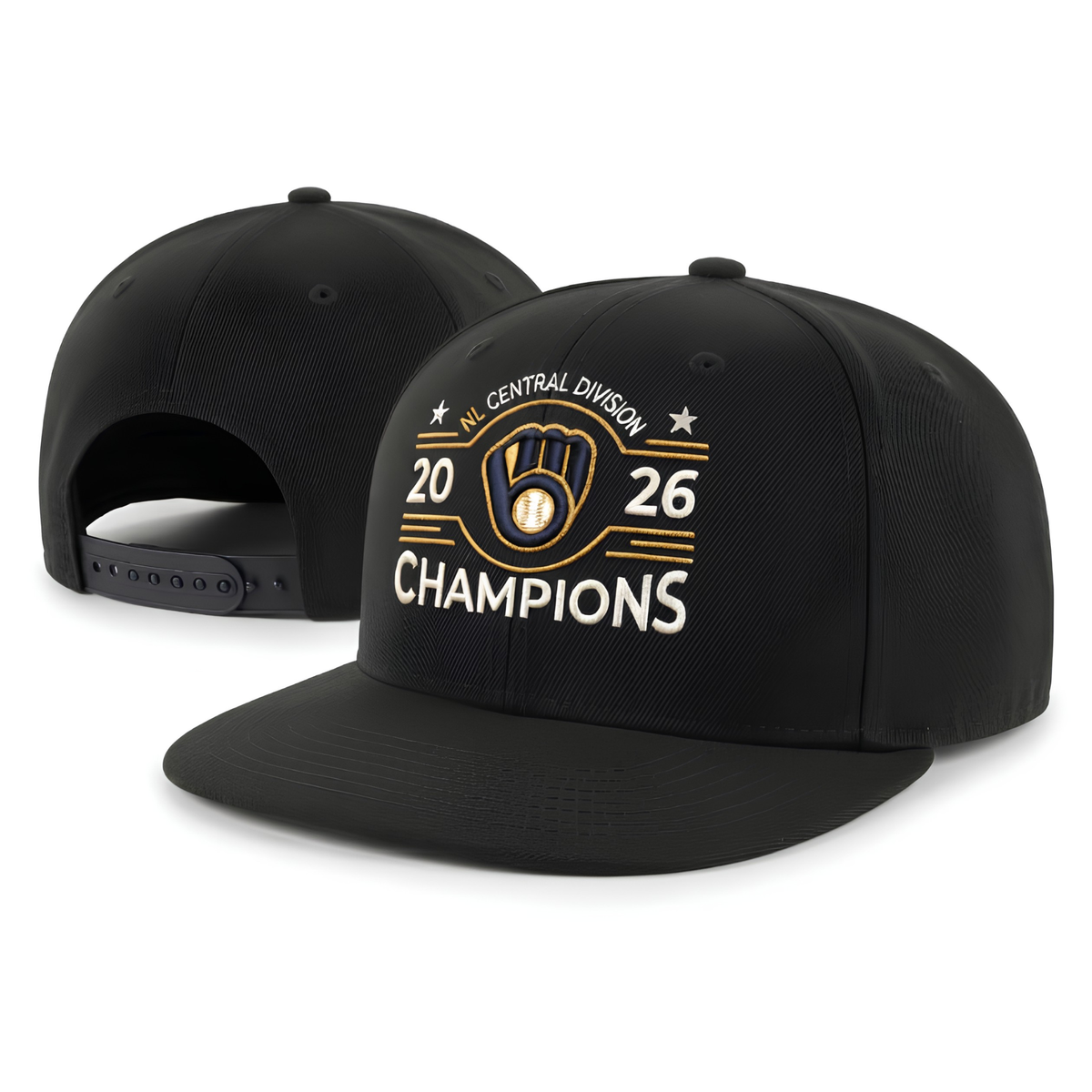 MIL 2026 NL Central Division Champions Snapback Cap - Embroidered