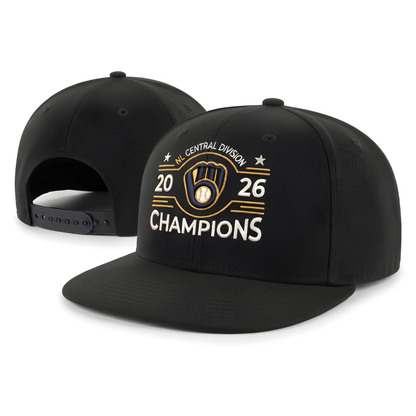 MIL 2026 NL Central Division Champions Snapback Cap - Embroidered