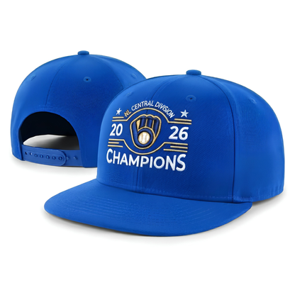 MIL 2026 NL Central Division Champions Snapback Cap - Embroidered