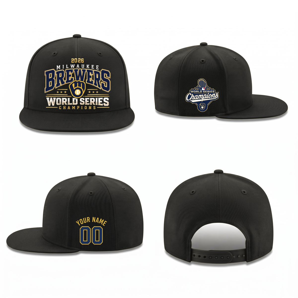 MIL 2026 World Series Champions Personalized Snapback Cap - Printed V3