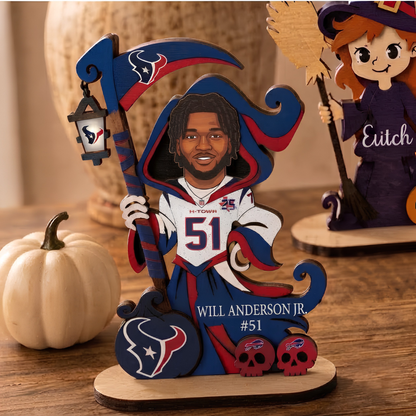 HOU Halloween Wooden 2 Layers Standee