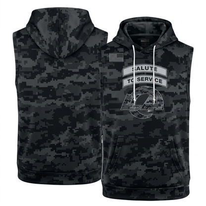 LAR Salute to Service Sleeveless Hoodie Tank Top - Printed