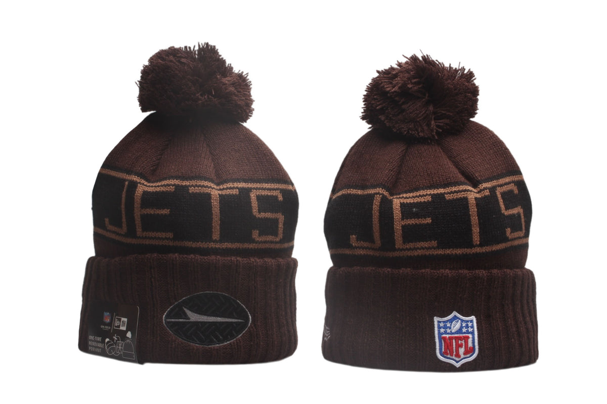 Football Rivalries Cuffed Knit Hat with Pom - Embroidered Patch