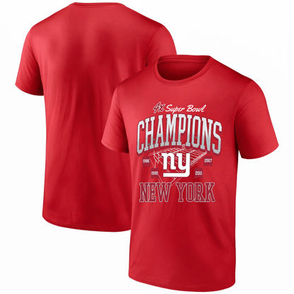 NYG 4x Super Bowl Champions One Side T-Shirt - Printed V1