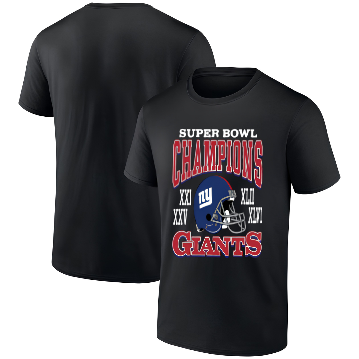 NYG 4x Super Bowl Champions One Side T-Shirt - Printed V2