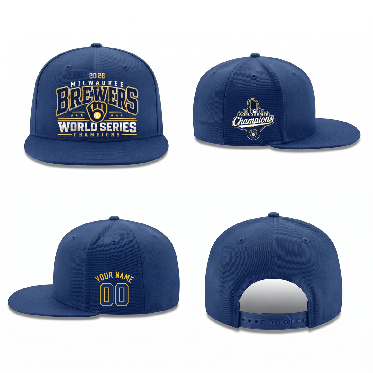 MIL 2026 World Series Champions Personalized Snapback Cap - Printed V3