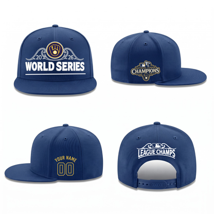MIL National League Champions Personalized Snapback Cap - Printed V1