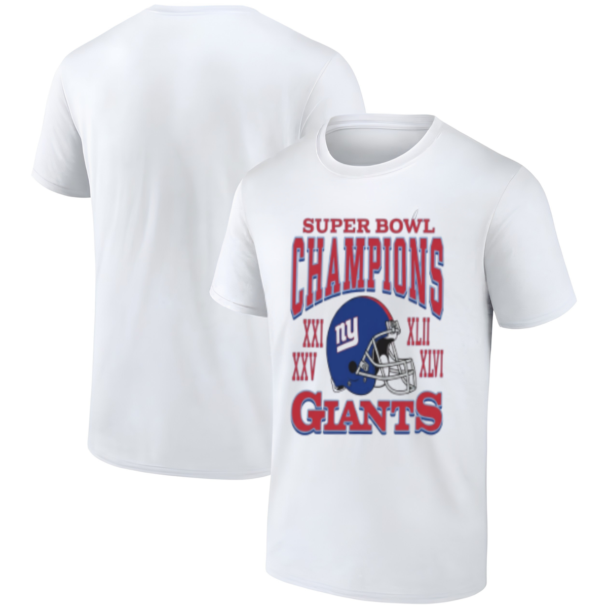 NYG 4x Super Bowl Champions One Side T-Shirt - Printed V2